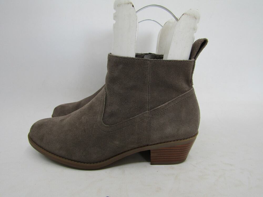 Vionic Womens Size 8 M Brown Suede Zip Ankle Fashion Boots Bootie